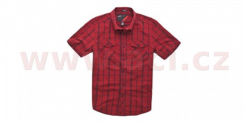 košile VEX krátký rukáv, ALPINESTARS - Itálie (červená)